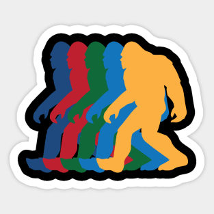 Vintage Bigfoot Silhouette Retro 70s Sticker